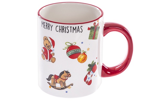 [122403] Christmas ceramic mug decorated with Christmas decorations 300 m