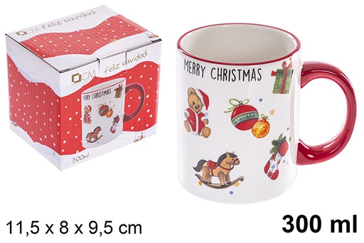 [122403] Taza cerámica Navidad decorada navideña 300 ml