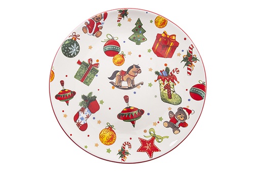 [122410] Bandeja cerámica Navidad decorada Navideña 31cm