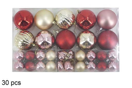 [122429] Pack  30 boules de Noël assorties-1