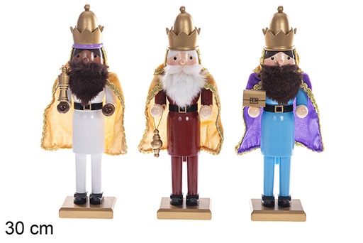 [122441] Cascanueces tres Reyes Magos 30 cm