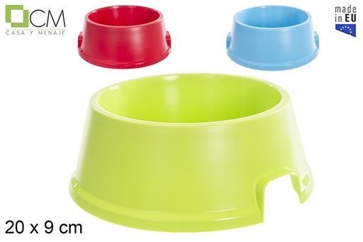 [122449] Comedero mascota redondo colores surtidos 20cm