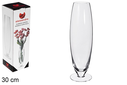 [122464] Florero cristal modelo copa 30cm