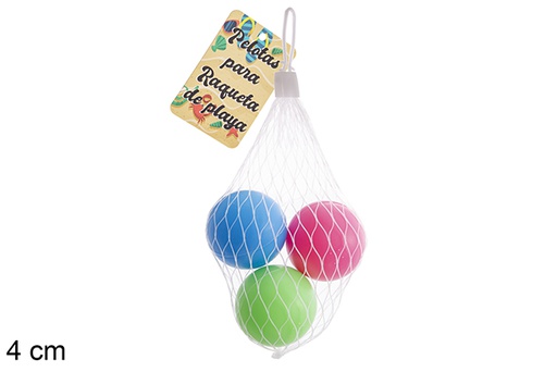[122471] Pack 3 bolas para remos de praia de 4 cm
