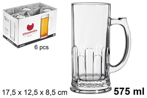 [122489] Pichet pour bière en verre Nicol 575 ml