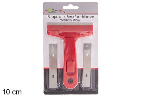[122496] Raschietto 14,5 cm+2 lame di ricambio 10 cm