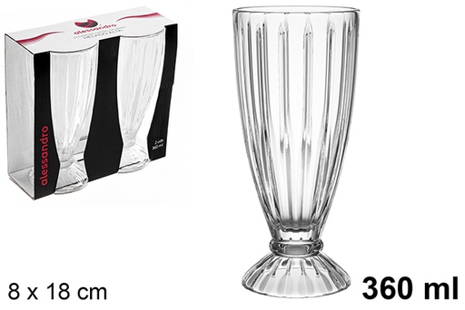 [122514] Pack 2 copas cristal helado alta 360 ml