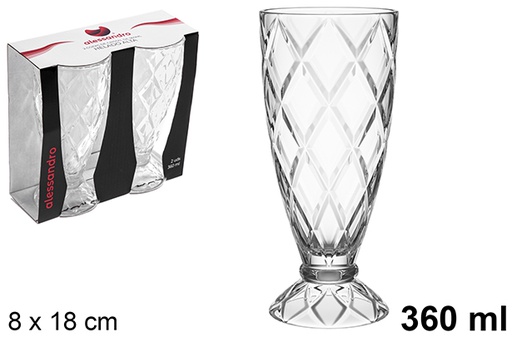 [122515] Pack 2 copas cristal helado alta 360 ml