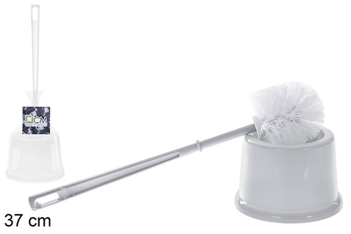 [122531] Porte brosse WC rond coloré 37 cm