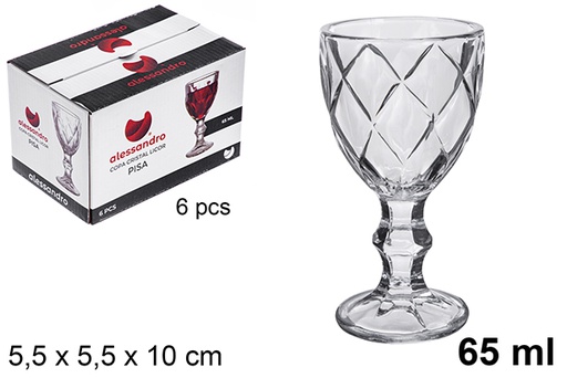 [122546] Coupe en verre à liqueur de Pise 65 ml