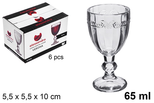 [122549] Bicchiere liquoreVerona in vetro 65 ml