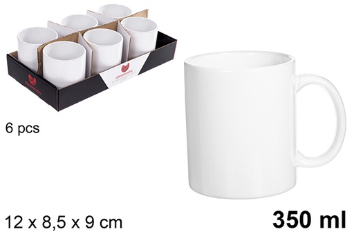 [122564] Tazza in ceramica bianca 350 ml