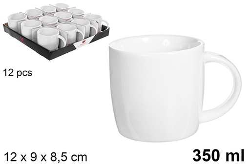 [122565] Mug en céramique blanche 350 ml