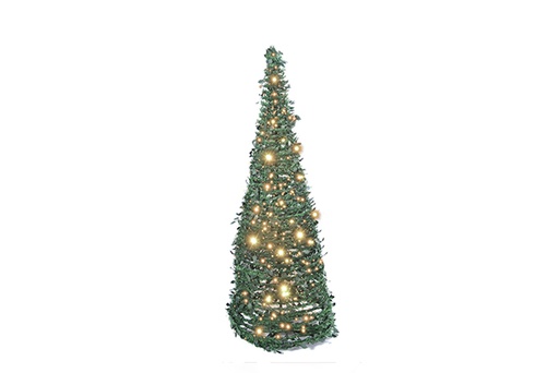 [122663] Albero di Natale pieghevole con luci LED USB 180 cm