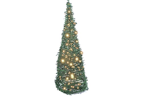 [122664] Árbol de Navidad plegable con luces led USB 210cm