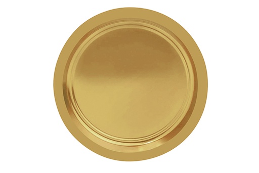 [122672] Pack 6 platos papel color oro Navidad 23 cm  