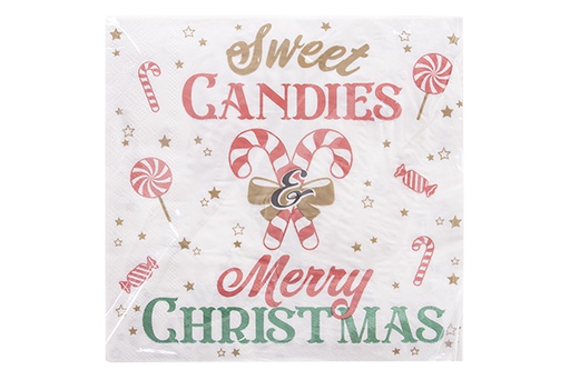 [122704] Pack 20 3-ply napkins decorated with nutcrackers 33 cm