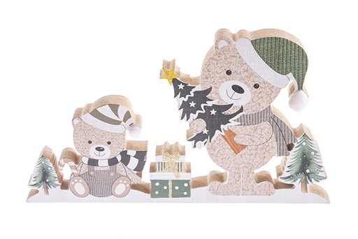 [122756] Figura madera Navidad 25x14 cm