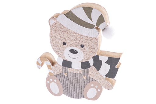 [122757] Figurine de Noël en bois 13x15 cm