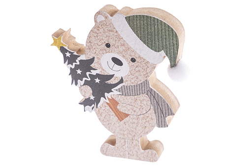 [122758] Figura madera Navidad 13x15 cm