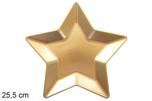 [122818] Sous plateau étoile de Noël doré 25,5 cm