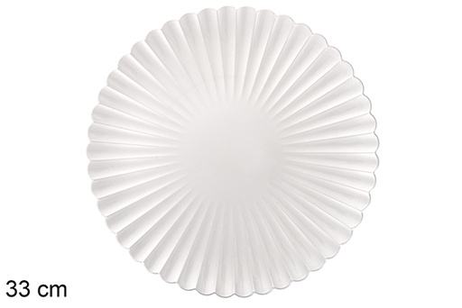 [122822] Piatto basso decorativo in argento 33 cm