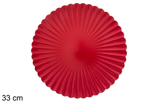 [122823] Under red decorative plate 33 cm 