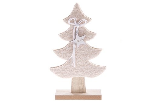 [122832] Figura arbol madera navidad con fieltro rosa 31cm (copia)