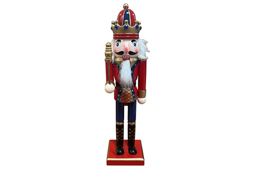 [122855] Pack 6 schiaccianoci natalizi in legno colori assortiti 12cm