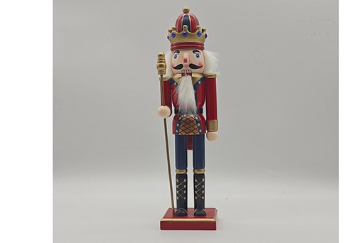 [122856] Schiaccianoci Natale in legno colorato 30 cm 