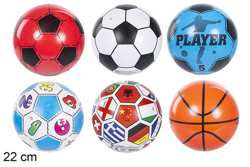 [123027] Bola de plástico decorada sortida 22 cm