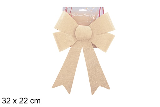[123044] Noeud de Noël doré pailleté 32x22cm