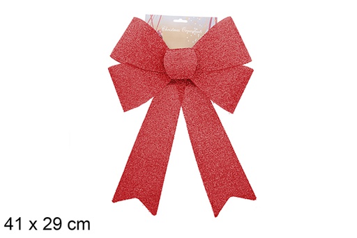 [123107] Fiocco di Natale rosso brillante 41x29cm