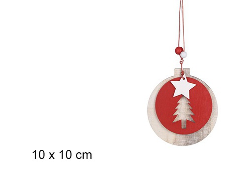[100156] Colgante madera árbol Navidad 10 cm