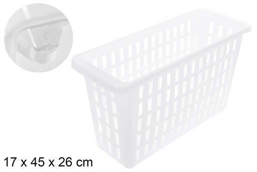 [123142] White plastic organizing tray
