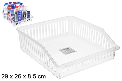 [123157] Bandeja plástico transparente organizadora 29x26x8.5cm