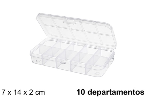 [123160] Organizador de plástico transparente 10 departamentos