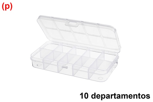 [123160] Organizador de plástico transparente 10 departamentos