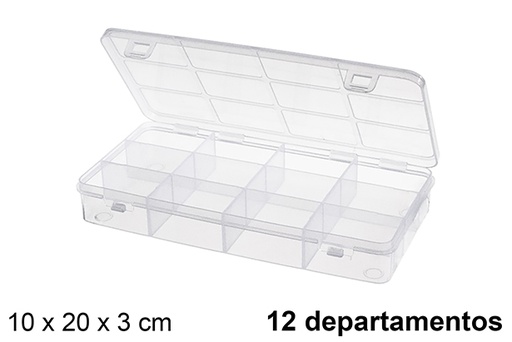 [123161] Organizador de plástico transparente 12 departamentos