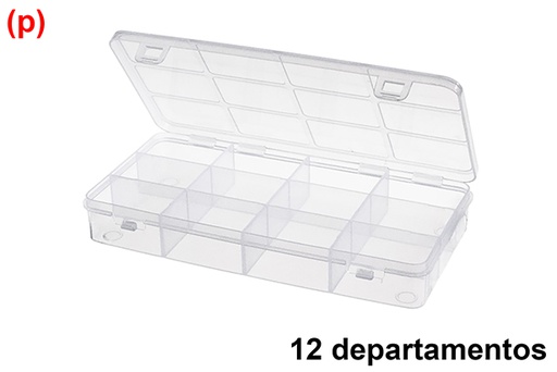 [123161] Organizador plástico transparente 12 departamentos