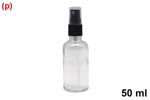[123170] Aceitera cristal redonda con tapón pulverizador 50 ml