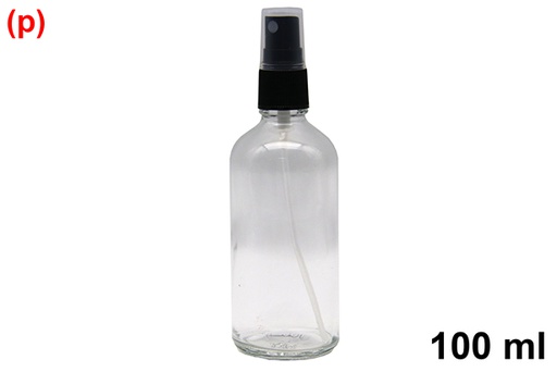 [123171] Aceitera cristal redonda con tapón pulverizador 100 ml 
