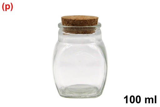 [123173] Bote cristal tapón corcho 100 ml