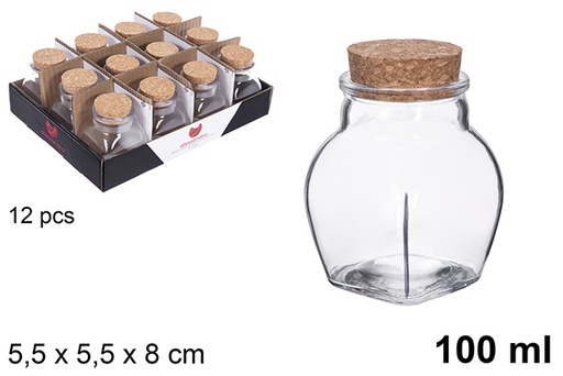 [123173] Glass bottle with cork stopper 100 ml