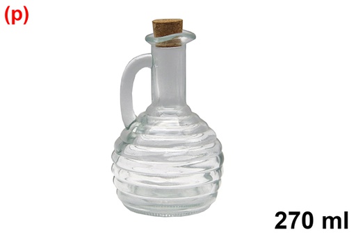 [123175] Aceitera cristal Montillana tapón corcho 270 ml