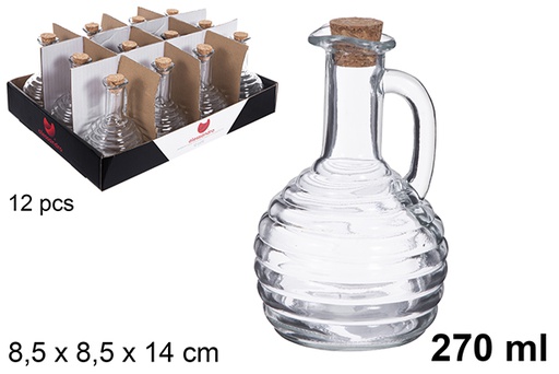 [123175] Bottiglia olio Montillana in vetro con tappo in sughero 270 ml