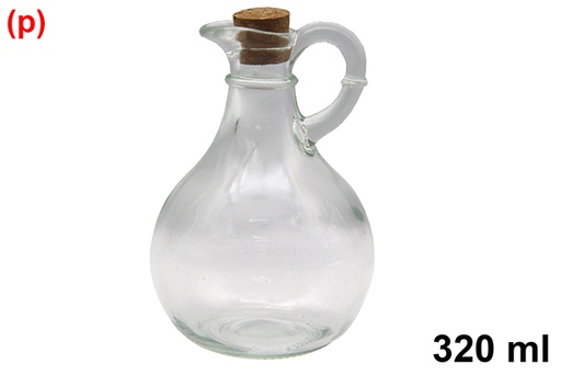 [123176] Aceitera cristal Sevilla tapón corcho 320 ml
