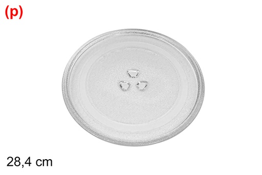 [123202] Assiette micro-ondes en verre 28.4 cm