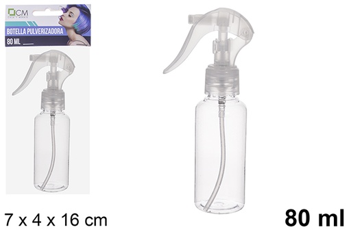 [123219] Transparent plastic bottle with 80 ml sprayer