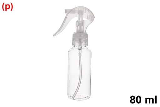 [123219] Transparent plastic bottle with 80 ml sprayer
